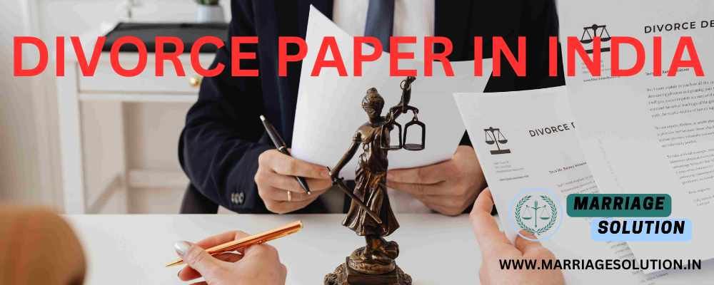 divorce paper in india