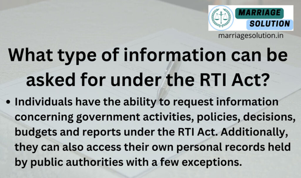 Government Records Accessible Under RTI
