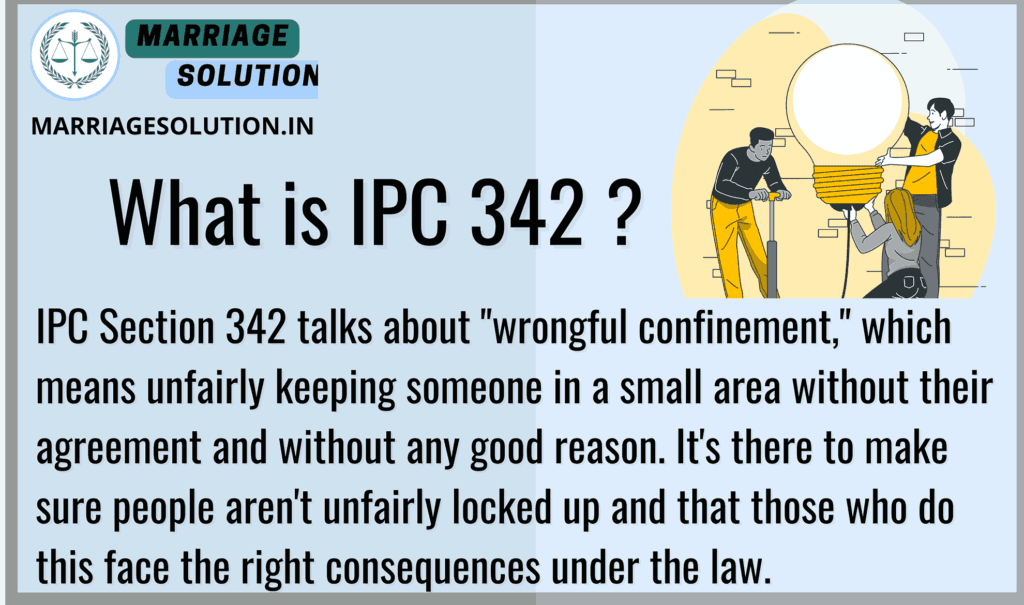  IPC Section 342, highlighting the concept of wrongful confinement.