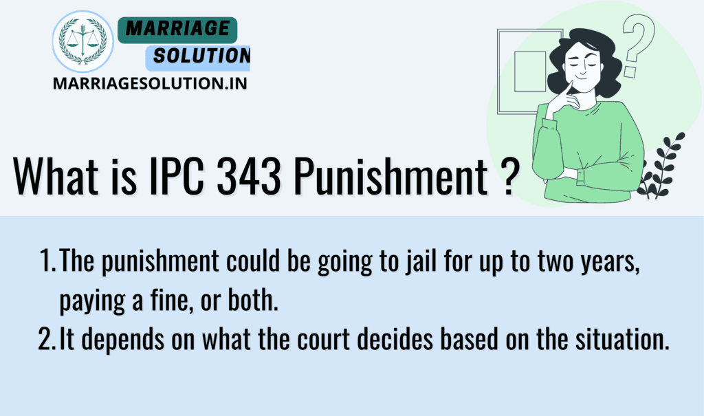 Punishment for wrongful confinement of a minor under IPC Section 343.