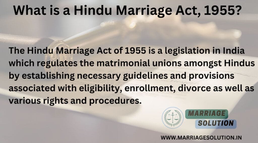 legal documents with text 'Legal Rights under the Hindu Marriage Act, 1955