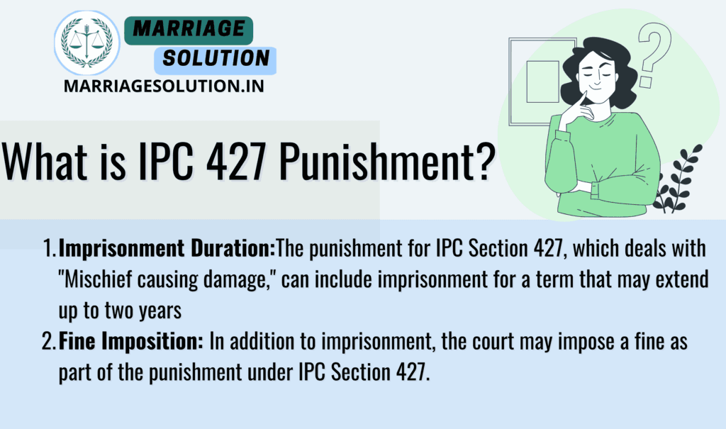 Illustration showing legal punishment under IPC 427