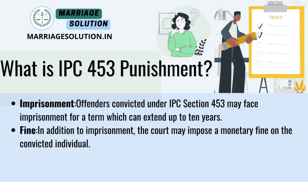 Punishment for IPC Section 453 offense