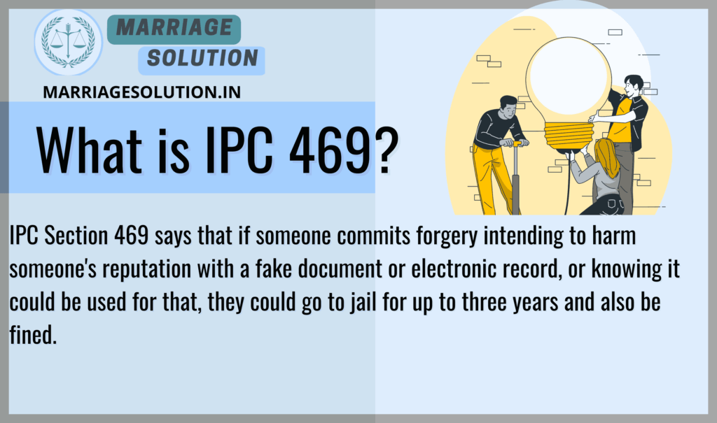 "IPC 469 - Forgery with Intent to Harm Reputation.