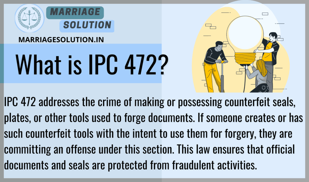 IPC 472 - Law about forgery tools & punishment 