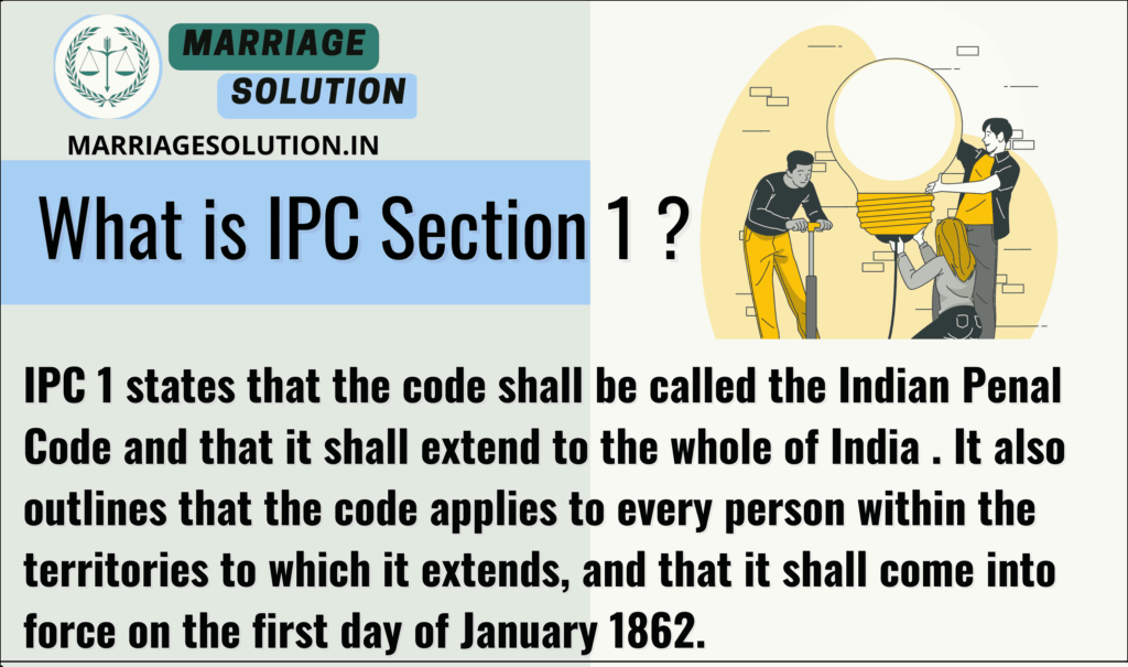  Overview of IPC Section 1, defining its scope and applicability within India.