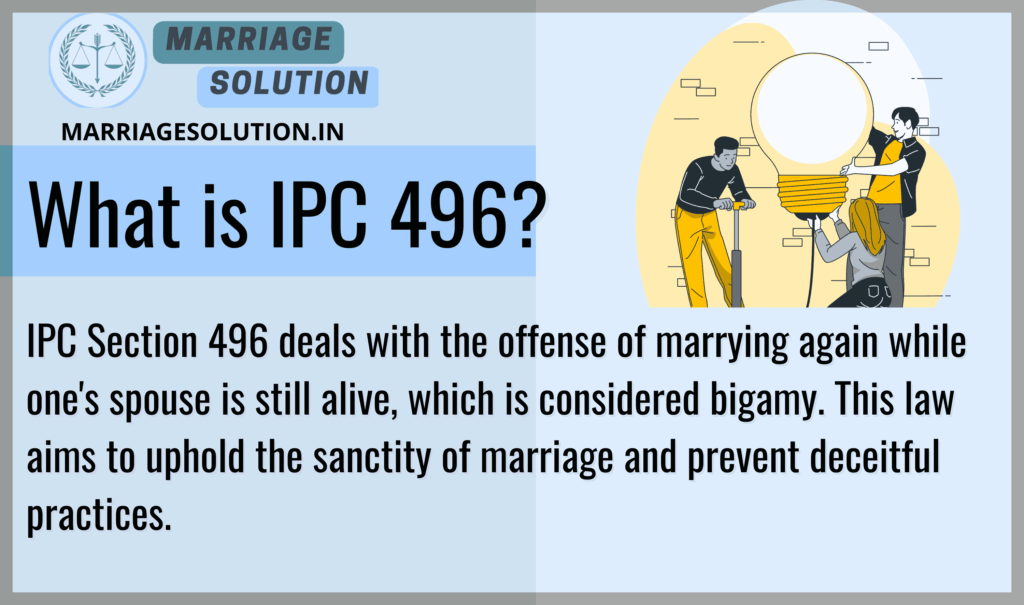 IPC 496: Prohibition of Remarriage