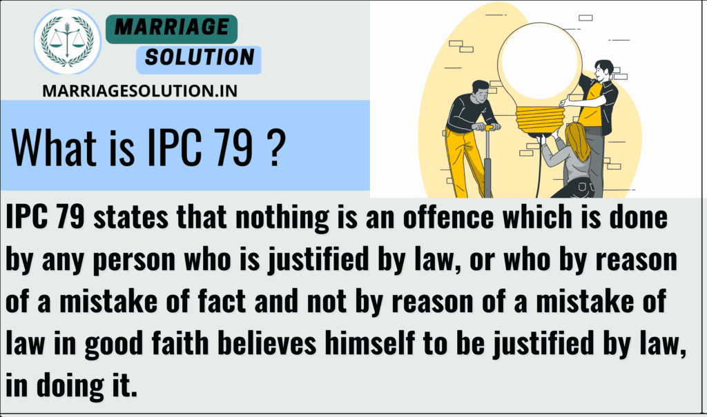 IPC 79: Acts done by a person justified or believing himself justified by law under the IPC.