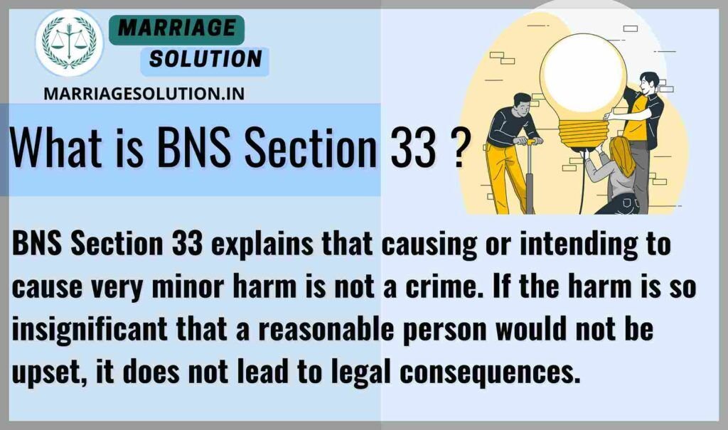 BNS 33 on acts causing slight harm and legal tolerance for minor injuries