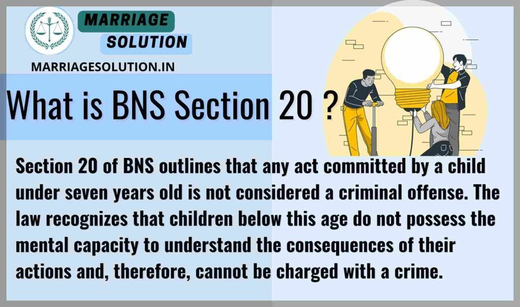 BNS Section 20, which addresses the legal status of children under seven.