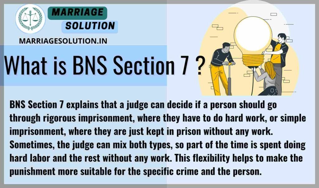 BNS Section 7 judge balancing rigorous and simple imprisonment options.