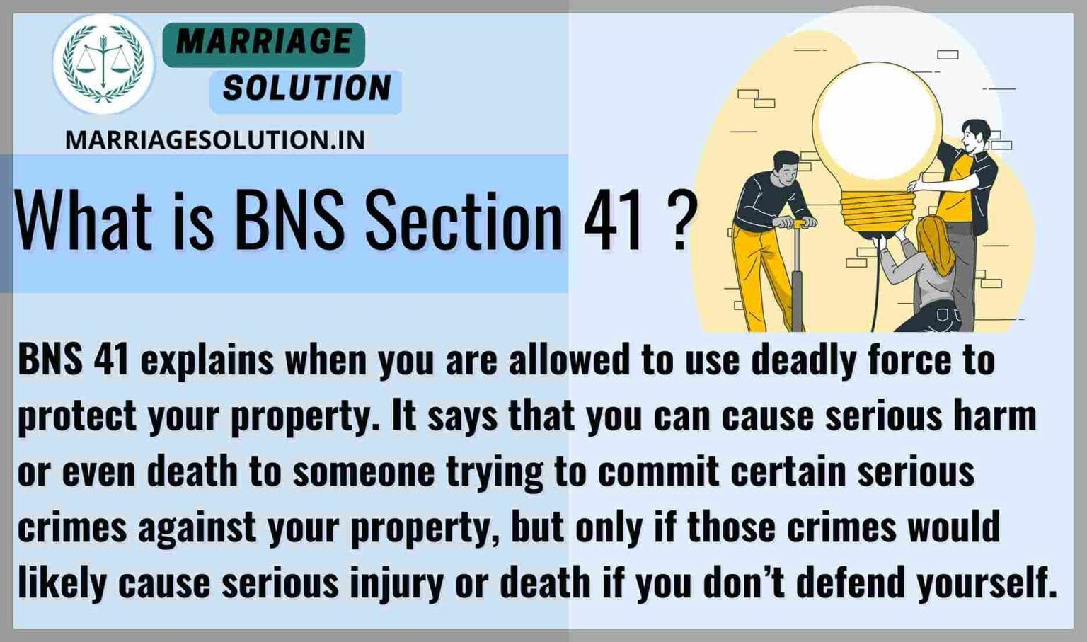 BNS 41 : When the right of private defence of property extends to ...