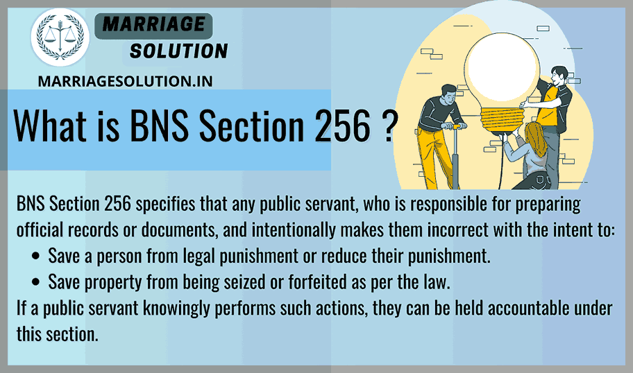 Explanation of BNS Section 256 about incorrect records to protect offenders .