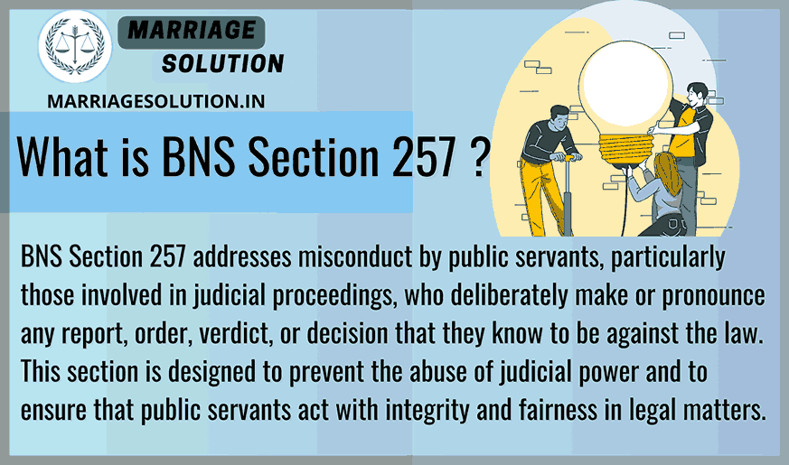 Explanation of BNS Section 257 about false judicial reports or decisions .