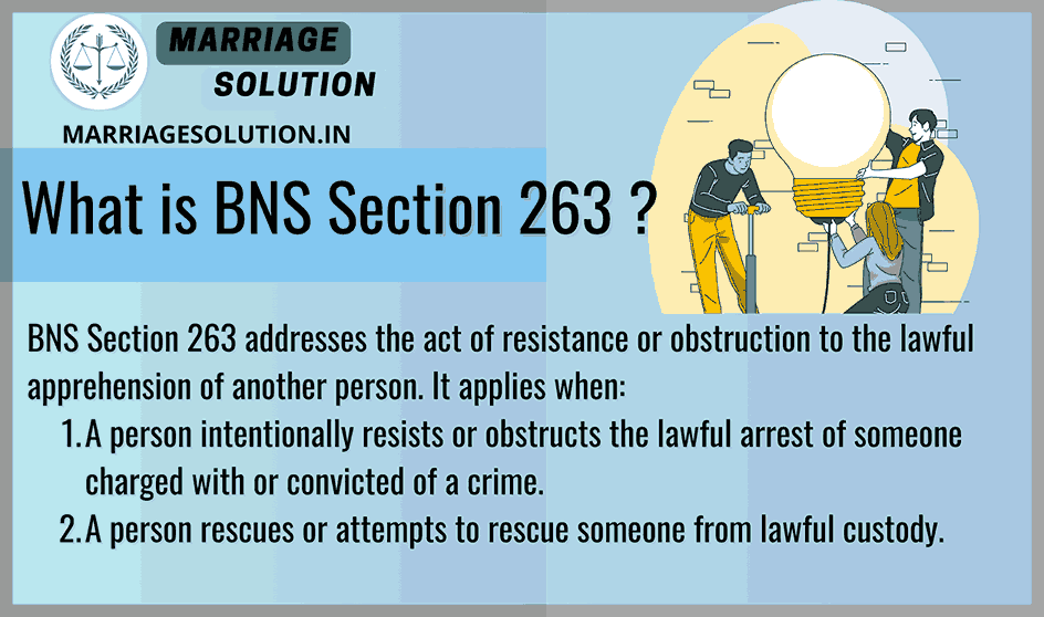 Explanation of BNS Section 263 on resisting or obstructing arrest of another person