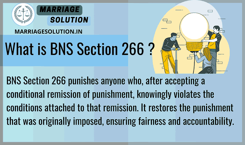 Explanation of BNS Section 266 on violation of remission conditions .