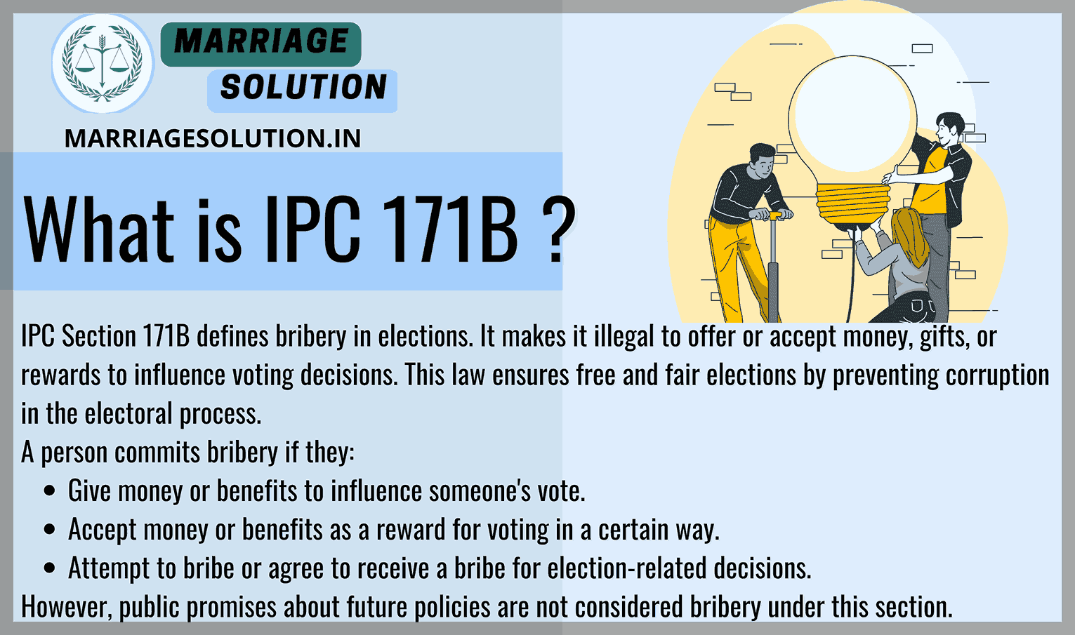 IPC 171B - MarriageSolution.in: Reliable Legal Partner