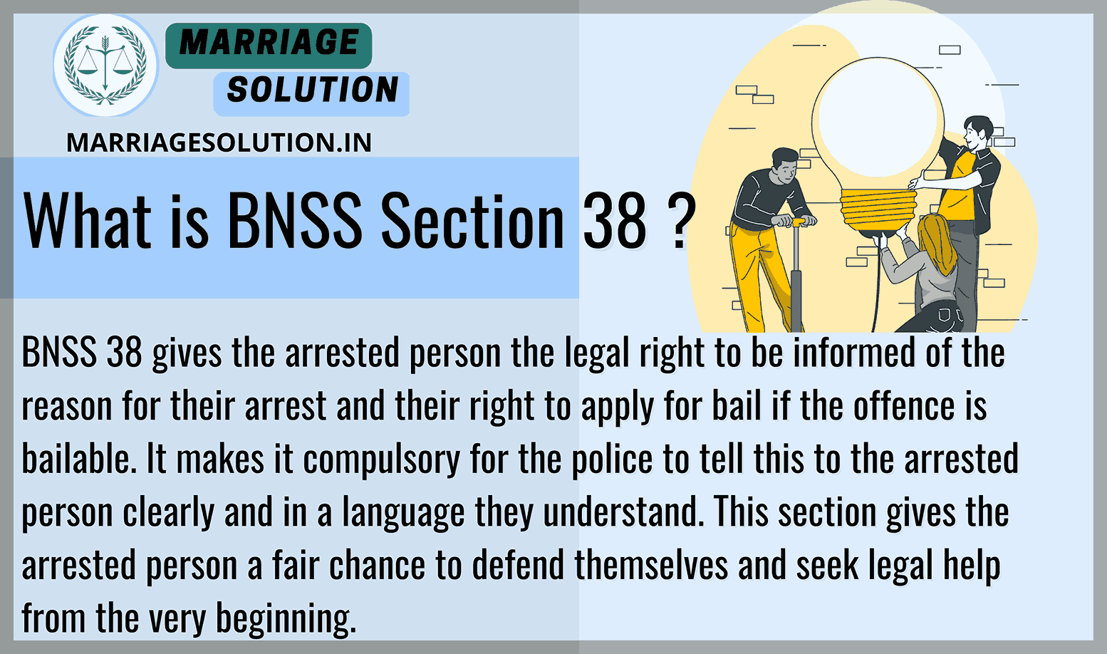 Section 38 of BNSS : Right of arrested p...
